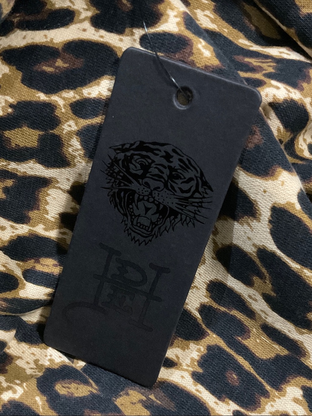 Ed Hardy Leopard Zip Hoodie with Red Heart Tattoo Graphic XL - Picture 7 of 8